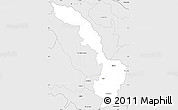 Silver Style Simple Map of Ibarra