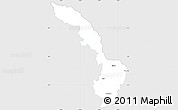 Silver Style Simple Map of Ibarra, single color outside