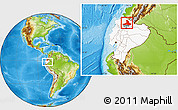 Physical Location Map of Imbabura, highlighted country, within the entire country