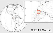 Blank Location Map of Otavalo