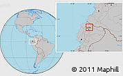 Gray Location Map of Otavalo