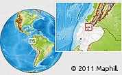 Physical Location Map of Otavalo, highlighted country