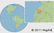 Savanna Style Location Map of Otavalo
