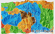 Physical 3D Map of Catamayo, political outside