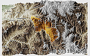 Physical 3D Map of Catamayo, semi-desaturated