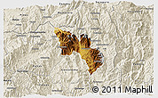 Physical 3D Map of Catamayo, shaded relief outside