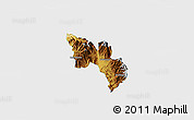Physical 3D Map of Catamayo, single color outside