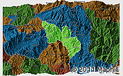 Political 3D Map of Catamayo, darken