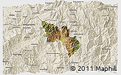 Satellite 3D Map of Catamayo, shaded relief outside
