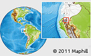 Physical Location Map of Catamayo, highlighted country, highlighted parent region