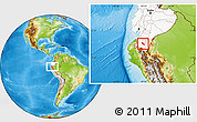 Physical Location Map of Catamayo, highlighted country