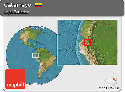 Satellite Location Map of Catamayo