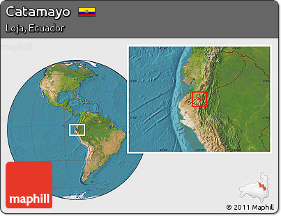 Satellite Location Map of Catamayo