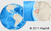 Shaded Relief Location Map of Catamayo, highlighted parent region