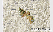 Satellite Map of Catamayo, shaded relief outside