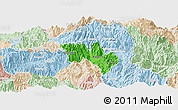 Political Panoramic Map of Catamayo, lighten