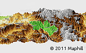 Political Panoramic Map of Catamayo, physical outside