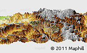 Satellite Panoramic Map of Catamayo, physical outside