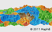 Satellite Panoramic Map of Catamayo, political outside
