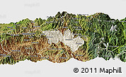Shaded Relief Panoramic Map of Catamayo, satellite outside