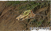 Satellite 3D Map of Celica, darken
