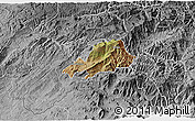 Satellite 3D Map of Celica, desaturated