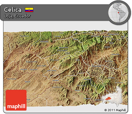 Satellite 3D Map of Celica