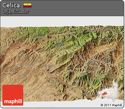 Satellite 3D Map of Celica