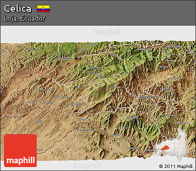 Satellite 3D Map of Celica