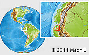 Physical Location Map of Celica, within the entire country