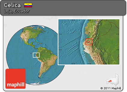 Satellite Location Map of Celica