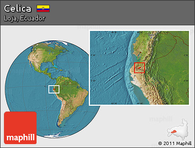 Satellite Location Map of Celica