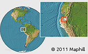 Satellite Location Map of Celica, highlighted parent region