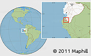 Savanna Style Location Map of Celica, highlighted country