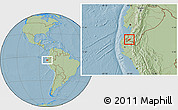 Savanna Style Location Map of Celica, hill shading