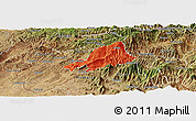 Political Panoramic Map of Celica, satellite outside