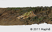 Satellite Panoramic Map of Celica, darken