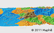 Satellite Panoramic Map of Celica, political outside