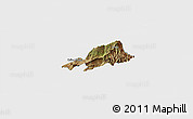 Satellite Panoramic Map of Celica, single color outside