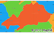 Political Simple Map of Celica