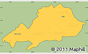 Savanna Style Simple Map of Celica, cropped outside