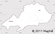 Silver Style Simple Map of Celica, cropped outside