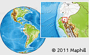 Physical Location Map of Gonzanama, highlighted country