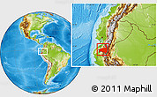 Physical Location Map of Loja, within the entire country