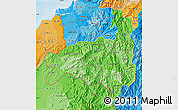 Political Shades Map of Loja