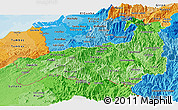 Political Shades Panoramic Map of Loja