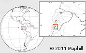 Blank Location Map of Puyango, within the entire country