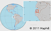 Gray Location Map of Puyango