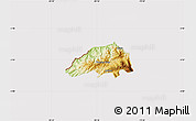 Physical Map of Puyango, cropped outside
