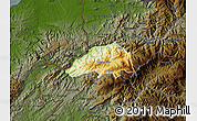 Physical Map of Puyango, darken
